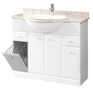 Тумба с мраморной столешницей и умывальником Классик 100-07к-М (ST-54)